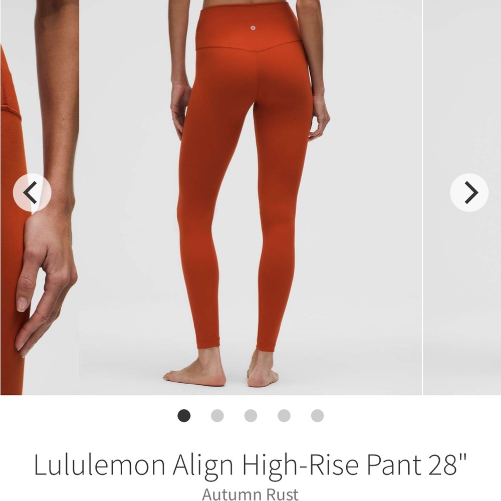 Lululemon Align High-Rise Leggings 28”Autumn Rust NWT